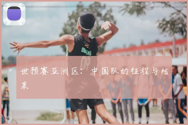 世预赛亚洲区：中国队的征程与结果